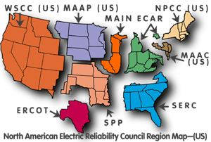 NERC Regions Map